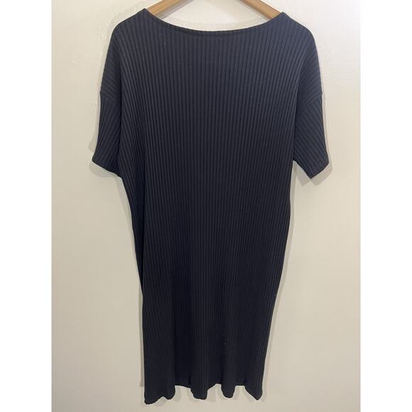 Eileen Fisher Tencel Stretch Rib Dress Shirt Lagom Minimalist Capsule Scandi - Picture 2 of 12